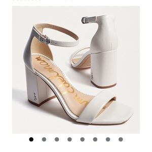 Sam Edelman Daniella block heel sandal white size 7